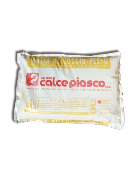 Intonaco In Calce e Cocciopesto Giallo avorio - Sacco Da 25 Kg.