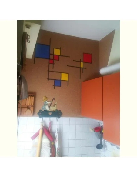  Foglio di Sughero 3mm - Esempio di Rivestimento in Cucina