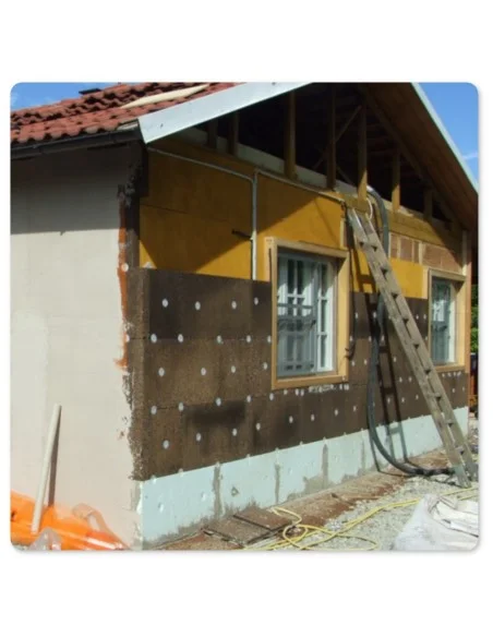 Cappotto Sughero Espanso - facciata in lavorazione