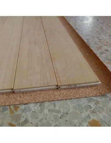 Rotolo sughero come isolante acustico pavimento flottante