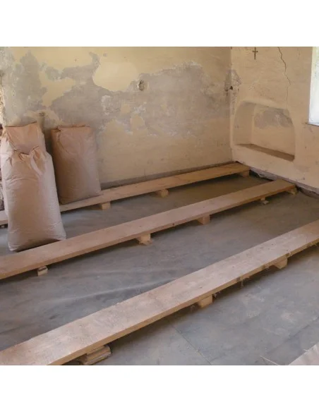 esempio di isolamento di sottofondo con sughero granulare