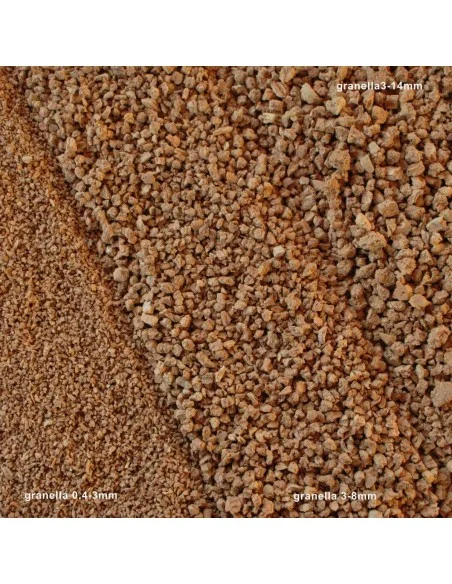 Ri-sughero Granulare Biondo - tre granulometrie a confronto