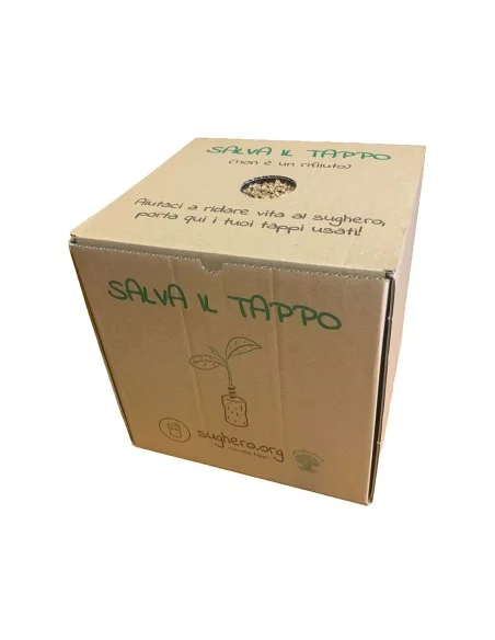 Scatola per la raccolta differenziata dei tappi di sughero