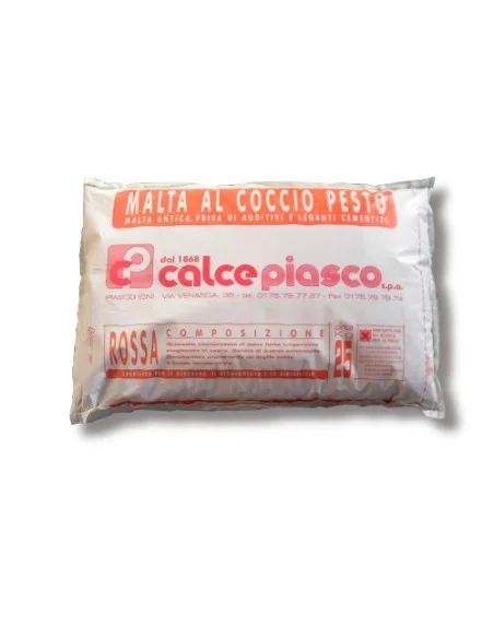 Intonaco In Calce e Cocciopesto Rosa antico - Sacco Da 25 Kg.